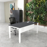 Bureau Professionnel Tempo Mobel Linea. - Blanc 9010, 140, Anthracite, Oui_0