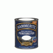 Peinture fer extérieur direct sur rouille HAMMERITE - blanc brillant RAL 9016 - 0.75L - finition durable et résistante_3