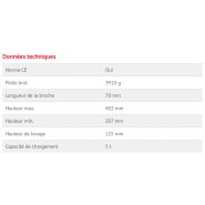 9883 - Cric à vérin hydraulique BGS Technic - capacité de chargement 5 tonnes - avec soupape de sécurité et tige de piston télescopique_3