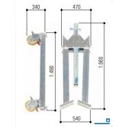 Portique mobile en aluminium - poutre double - Schilling - 1.000 kg et 1.500 kg - réglable en hauteur et longueur_3
