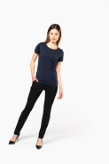 T-shirt Supima col rond manches courtes femme - Kariban Réf: K3001 - 100% coton, toucher soyeux_3