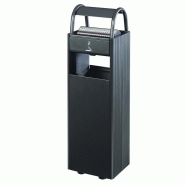 Cendrier corbeille - 6L/30L - Kopa - acier poudré anti-UV, grille écrase-mégots inox, plusieurs coloris disponibles_3