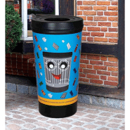 Poubelle publique CUPMAN - Gobelet géant ludique pour déchets résiduels - Capacité 210L - Marque KNAPZAK_3