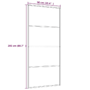 Vidaxl porte coulissante verre esg et aluminium 90x205 cm blanc 151660_3