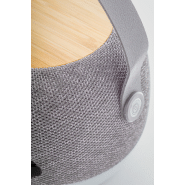 Enceinte Bluetooth - Boîtier ABS recyclé - Tissu RPET - LED - Chargeur sans fil bambou 15W - Batterie 1200 mAh_3