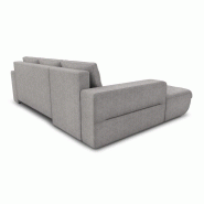 Canapé d'angle à gauche convertible ZELI gris clair - design scandinave avec coffre de rangement et coussins d'appoint_3