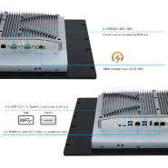 Panel PC industriel fanless 15 pouces 4:3 XGA - EVI-15SRC-12th pour HMI, supervision et automatisation_3