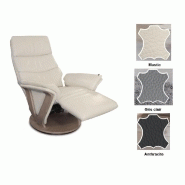 Fauteuil relax design avec dossier inclinable et repose-pieds réglable indépendamment
