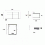 Canapé convertible express IMOLA - Matelas 18 cm - Sommier à lattes Renatonisi - 140x197 cm - Marron_3