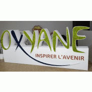 Lettres et logo végétales 3D en polystyrène - Lettres, Lichen scandinave pour l'intérieur uniquement, Vert_3