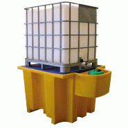 Bac de rétention PE 1100 litres + Caillebotis + Réceptacle intégré - Caillebotis plastifié_3