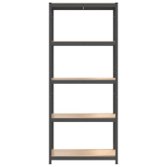 Vidaxl étagères à 5 niveaux 3pcs anthracite acier et bois d'ingénierie 152859_3