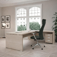 Bureau de direction avec retour TAK - Mobel Linea - 160, Acacia clair_3