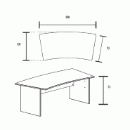 Bureau individuel forme arrondie pied panneau So Jumilla_3