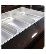 Vitrine chauffante meuble présentoir - 3 bacs GN 1/1 - 1,25 m - Éclairage LED - Thermostat intégré - CHR_3