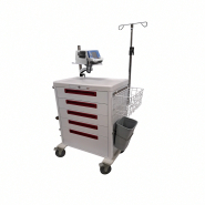 Chariot d'urgence et de réanimation modulable JETCART - Matériaux durables, tiroirs modulables et roulettes robustes_3