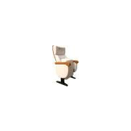 Fauteuil pour salle de spectacle avec une structure en acier et un retour à bord verni - Principe w - ezcaray_3