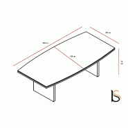 Table de réunion 6 personnes Status - MDD - Non, Noyer_3