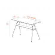 Table haute SIGNAL - Style industriel - Deskissimo - Plateau bois mélaminé - 4 à 6 personnes_3