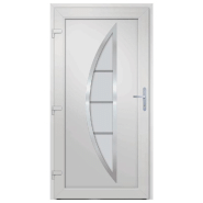 Vidaxl porte d'entrée blanc 98x190 cm pvc 3187862_3