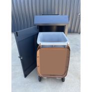 Abri poubelle Wastebio - Design esthétique, accessibilité PMR, collecte biodéchets 120 à 240L - Made in France_3