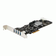 Carte Contrôleur PCI Express vers 4 Ports USB 3.0 avec 4 voies dédiés de 5 Gb/s - UASP - Alim SATA /_3