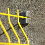 Lot de 4 attaches murales à fixer axor gris inox, h.2 x l.12 x p.9 cm_3