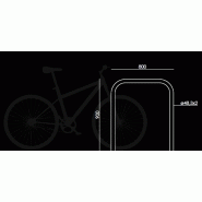 Arceau vélos Andria - mobilier inox durable - hauteur 1000mm - fixation par scellement ou platine_3