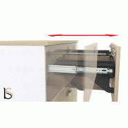 Armoire basse pour dossiers suspendus - Mobel Linea - 60, Blanc pastel, Gris aluminium_3