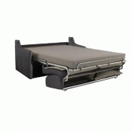 Canapé lit convertible express Luna 2-3 places - Tweed gris graphite - Matelas 16 cm - Couchage 120x197 cm_3