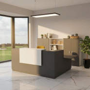 Bureau d'accueil d'angle avec accès PMR Delta Plus - Mobel Linea - 224, Anthracite, Droite, Non_0