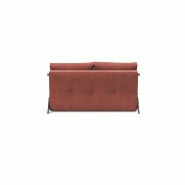 INNOVATION LIVING - Canapé design convertible Cubed 02 Chrome 200x140 cm - Tissu Cordufine Rust_3