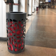 Corbeille Claps Conic - Poubelle publique 80L - The Italian Lab - Design en acier découpé au laser_3