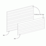 Plaque en PVC antibactérien avec finition lisse et rainures décoratives