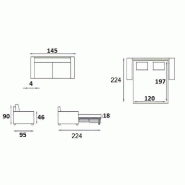 Canapé lit compact Denso Rapid Express 2-3 places - 120 cm - Microfibre Bordeaux - Matelas 18 cm - Sommier à lattes_3