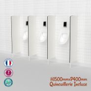Écran de séparation pour urinoir avec installation stable et sécurisée