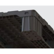 Palette plastique 1200x800 3 semelles - BLPG-1080LOG - plateau plein ou ajouré - charges jusqu'à 5000 kg_3