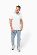 Polo maille piquée manches courtes homme - Réf: K250 - 100% coton, col 3 boutons, marque Kariban_3