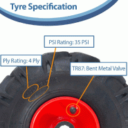 3.00x4 Open Centre Cleated Rotovator Lug Tyre 25mm Roller Bearing Rim (Set of 4)_3