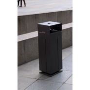 Nanuk - cendrier corbeille MMCité 1 a.S. - conception intelligente en bois, métal ou acier avec couvercle optionnel_3