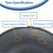 Pneu pour tondeuse à gazon 11x7.00-4 à crampons multiples, 4 plis, pour Hay Bob, Turner Hay Rake, Wanda P508_3