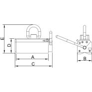 Aimant de levage Elift 2000 - Assfalg - Charge maximale 2000 kg - Dimensions compactes et robustes_3