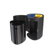 Corbeille tri sélectif - traitement anti-UV - 3 bacs de 30L chacun - TIERCE_3