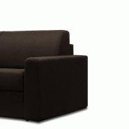 Canapé convertible express CRÉPUSCULE - Matelas Bultex 140 cm - Polyuréthane marron - Fabrication italienne_3