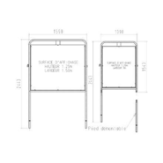 Panneau électoral démontable CEPHEE - cadre galvanisé Ø35 mm avec surfaces d'affichage modifiables_3