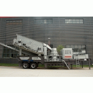 Installation de concassage de granite avec crible vibrant