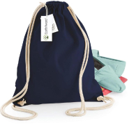 Sac publicitaire Gymsac bio Earthaware - Réf: W810 - 100% coton biologique, fermeture par gros cordon, marque Westford Mill_3