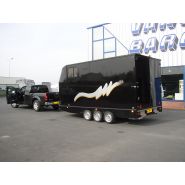 Remorque double essieu avec ouverture arrière en double porte