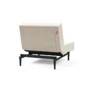 Innovation Living - Fauteuil Splitback Styletto convertible en lit 90x115 cm - Pieds fuseau noir - Tissu bouclé Off White_3