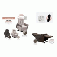 Fauteuil relax releveur Nersac - bi-moteur - microfibre brun taupé - confort ergonomique_3
